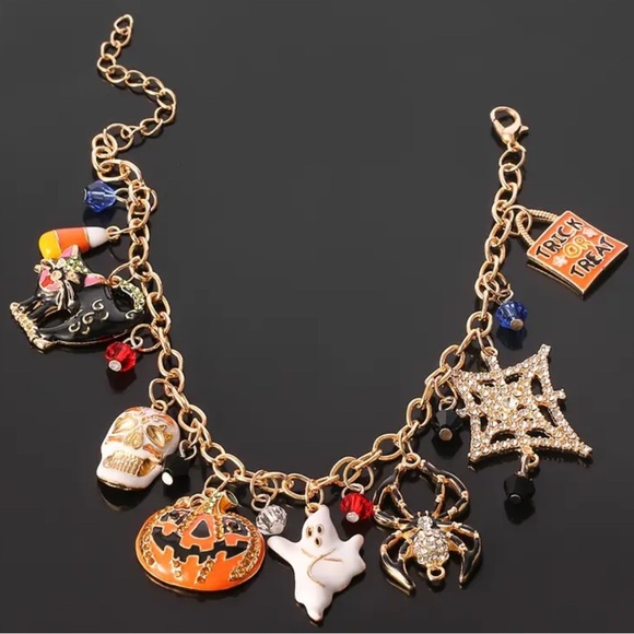 Gold Halloween Charm Bracelet - Picture 2 of 5